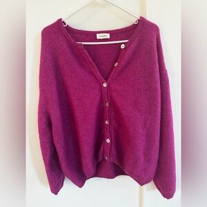 American Vintage Magenta Cardigan